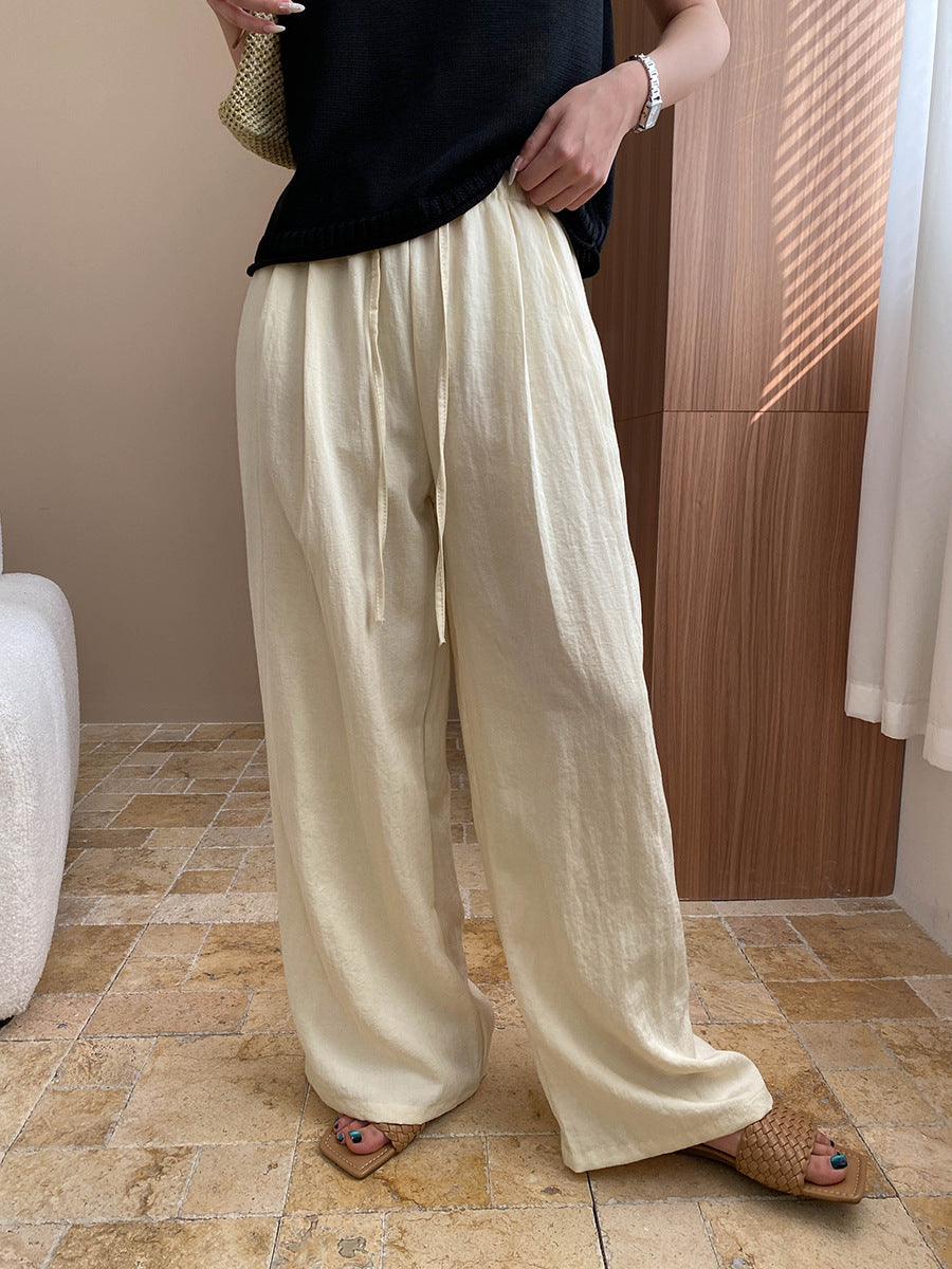 Breathable wide-leg pants made of Tencel